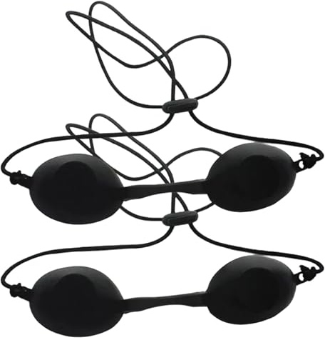 RARITYLL Occhiali per lettino solare, 2 paia di occhiali da sole per abbronzatura, occhiali per terapia della luce rossa per protezione degli occhi, occhiali regolabili per lettino solare per donne e