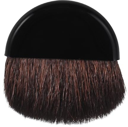 BETOOKY Brocha para Rubor Pequeña y Plana de Nylon, Pincel para Polvos y Contorno Compacto de 5 Cm, Herramienta Portátil para Maquillaje de Viaje y Retoques en Rostro