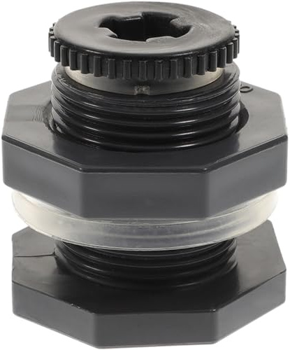 HOMOCONO Conector de Tanque de Agua Roscado de PVC 1/2 Pulgada Tapón y Junta de Sellado, Accesorio para Depósitos de Agua y Sistemas de Riego Domésticos