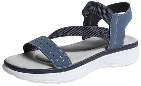 Svarta sandaler dam eleganta, utomhussandaler dam 40 halkfria strandsandaler casual strandsandaler mjuk sula plattformssandaler hålmönster sportsandaler flexibla sula tåsandaler