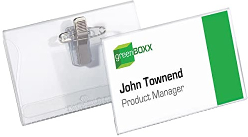 Durable 861019 Pack de 5 Porte-badges avec Pince combi 54 x 90 mm