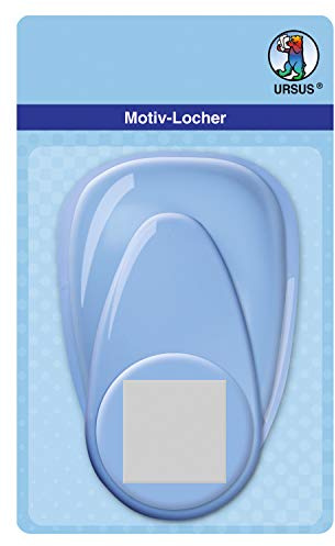 Ursus 19450058 Motif Hole Punch with Lever Maxi Square Approx. 50.8 mm, blue