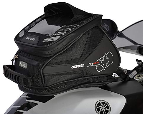 Oxford M4R Tank N Tailer - Bolsa magnética para depósito de Motocicleta, Color Negro