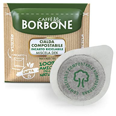 100 cialde caffè Borbone miscela decaffeinato ESE 44 mm