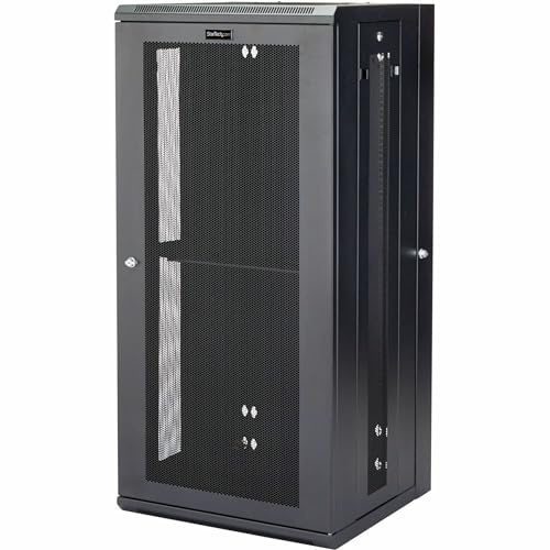 StarTech.com Armoire Réseau Murale à 4 Montants 26U avec Étagère 1U, Rack Serveur Mural 19 pour Équipement/Données IT