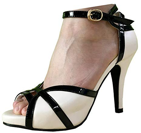 getmorebeauty Peep Toe Heels for Women Sexy Strappy High Heels Ankle Strap Heeled Sandals