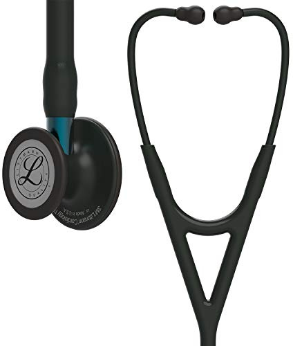 Littmann Cardiology IV Estetoscopio Profesional, 6201, Tubo Negro