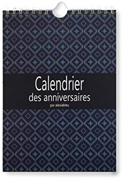 Calendrier A5 des Anniversaire, Perpétuel, Format A5, Relié par une Spirale