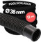 Kalitec 12m Formstabiler Poolschlauch 38mm Schwarz I Flexibler Schwimmbadschlauch I UV-stabil I Hochwertiger Poolpumpe Schlauch I Chlorbeständig