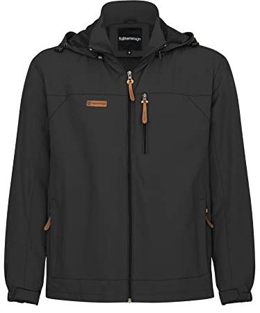 FALKENSTEJN Summer Windbreaker Anorak Windjacke leichte Jacke (3XL, Black)