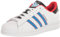 adidas Originals Herren Chaussures de Course Superstar Sneaker, Weiß, leuchtendes Blau, Rot, 40 2/3 EU