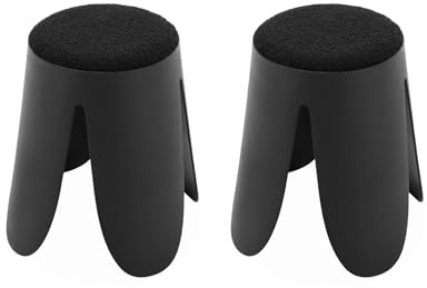 sweeek - Conjunto de 2 taburetes apilables, Asiento texturado