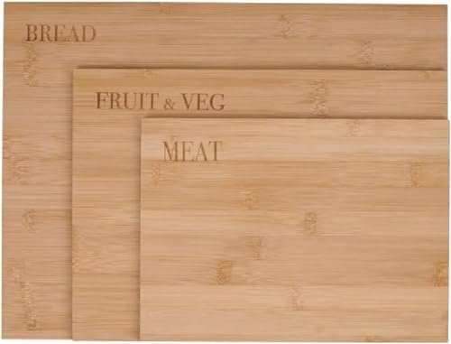 alpian Set taglieri - Tagliere da Cucina - Taglieri Set di 3 Pezzi - Misure Diverse - Bambù