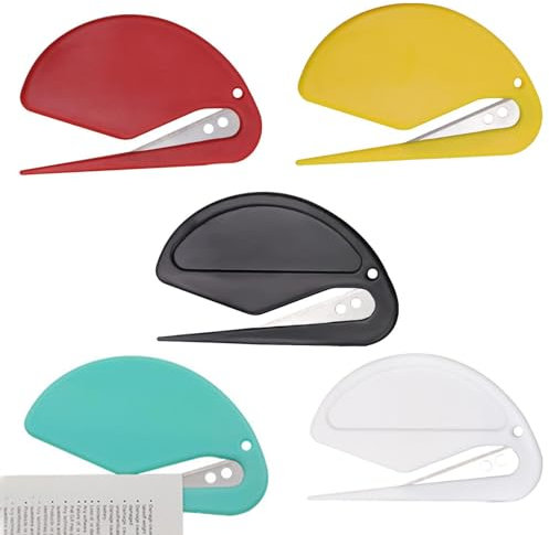 5 ouvre-lettres – Ouvre-lettres efficace – Coupe-enveloppes – Ouvre-boîte de poche, ouvre les enveloppes facilement | Ouvre-lettres décoratif pour enveloppes, boîtes et emballages