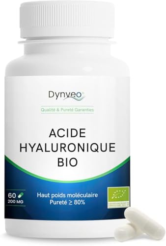 GreenIuronic Acido ialuronico biologico anti-rughe, idratazione della pelle, titolato all'80% in acido ialuronico, alto peso molecolare da 1500 a 4000 kDa - 60 capsule vegetali (2 mesi) (insapore)