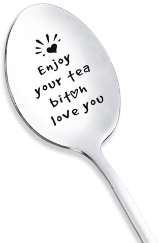 Friend Coffee Spoon Best Friend Gift,Tea Spoon Friends Gifts for Women,Funny Gifts for Women Friends,Friendship Gift Spoons for Lady Girl Enjoy Your Coffee Spoons for Bestie Female