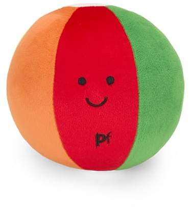 Petface Beach Ball Plush Dog Toy with Built-In Squeaker, Lightweight Fetch Toy (Pack of 1)