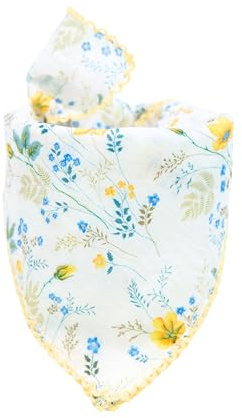 Arumary Soft Cotton & Viscose(Bamboo) Floral Bandanas, Hair wrapper, Headband, Handkerchief, Hair scarf, Neckerchief, 21”X21”
