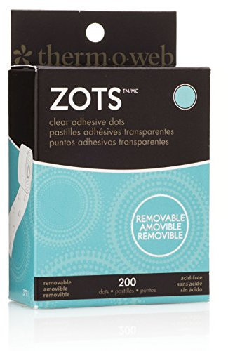 Zots Clear Adhesive Dots, Removable 3/8 X1/64 Thick 200/Pkg