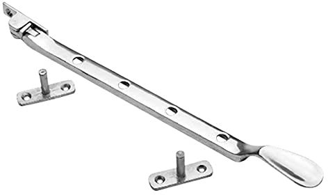 Merriway BH03013 Victorian Casement Stay, 250mm (10 inch) - Polished Chrome