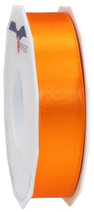 C.E. Pattberg Satin Orange, Rouleau de 25 m de Ruban Satinée pour Emballage Cadeau, Largeur 25 mm, Accessoire de Décoration et Bricolage, Ruban Décoratif pour Présents, en Toute Occasion