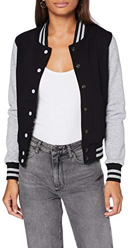 Build Your Brand Ladies Sweat College Jacket Veste Varsity Femme