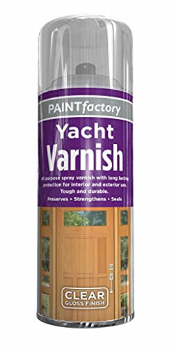 Varnish All Purpose Waterproof Varnish Spray Can Size 250ml (1, Clear Yacht)