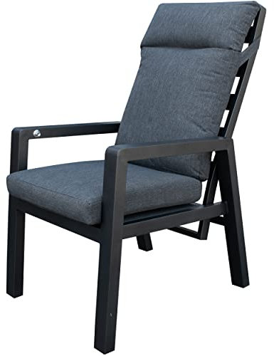 osoltus Palma Alu Gartensessel verstellbar Sessel mit Auflage (Anthrazit)