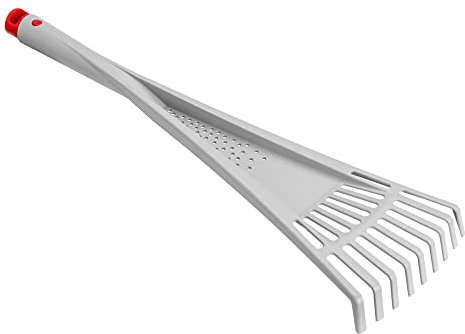 Rastrillo de arbustos de plástico resistente, 9 dientes, rastrillo de jardín, escoba pequeña, pequeños electrodomésticos para el jardín, rastrillo manejable, escoba de hojas, rastrillo de hojas