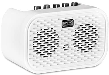 Coolmusic Unique Mini Gitarren-Verstärker, 10 W, kabellos, wiederaufladbar, E-Gitarren-Verstärker mit Verzögerungs-/Verzerrungseffekten, Bluetooth 5.0, tragbarer Übungs-Gitarrenverstärker