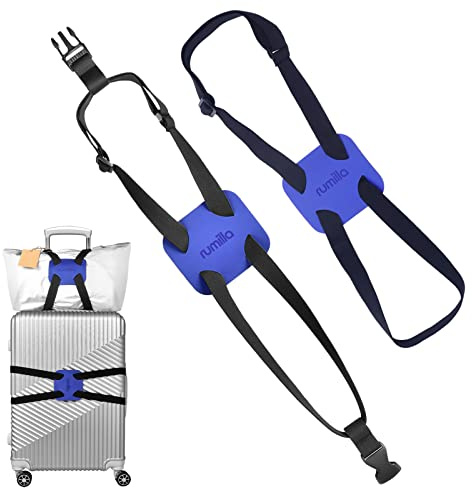 Luggage Straps Bag Bungee, Luggage Bungee - Luggage Straps Suitcase Adjustable Belt-(Blue-2)