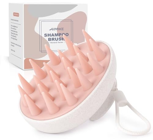 AIMIKE Kopfhaut Massagebürste Shampoo Bürste[Blatt-Serie], Bio Kopfmassage Bürste für Peeling und stimulieren das Haarwachstum, Reduziert Schuppen, Scalp Massager für Nass & Trocken Haar