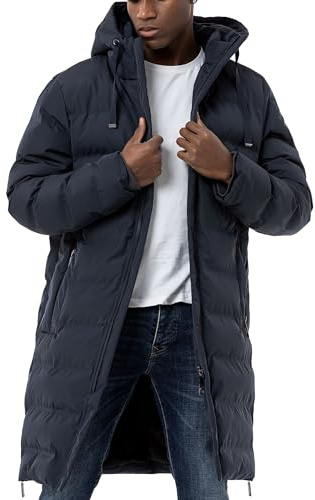 Redbridge Herrjacka, fodrad lång skuren quiltad jacka, bubbeljacka