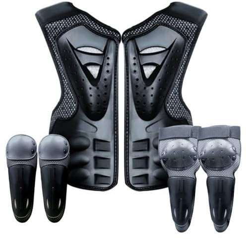 Giubbotto Protettivo Per Moto Per Bambini, Equipaggiamento Protettivo Per Bici Con Protezioni Per Gomiti E Ginocchia Per Equipaggiamento Protettivo Per Moto Ciclismo MTV ATV B,3