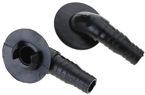 Elnwnnkc 2pcs Air Conditioner Drain Outlet Connector External Unit Drain Hose Connector Elbow Fitting Easy Installation
