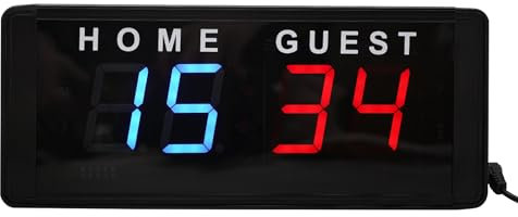 Alnemy LED Tragbare Elektronische Anzeigetafel Fussball, Tischtennis Zähler, Tennis Punktezähler, Digitale Zähltafel, für Volleyball, Basketball, Badminton