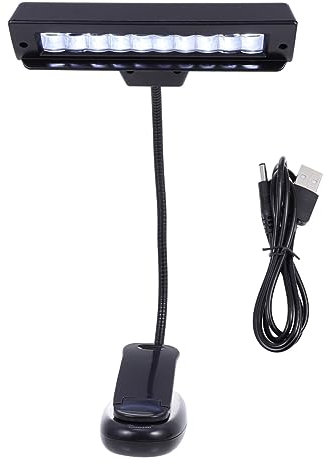 GREENADSCAPE Batteriebetriebene Leselampe Studier-score-klemm-klavierlampe -augen-schreibtischlampe für Schlafzimmer