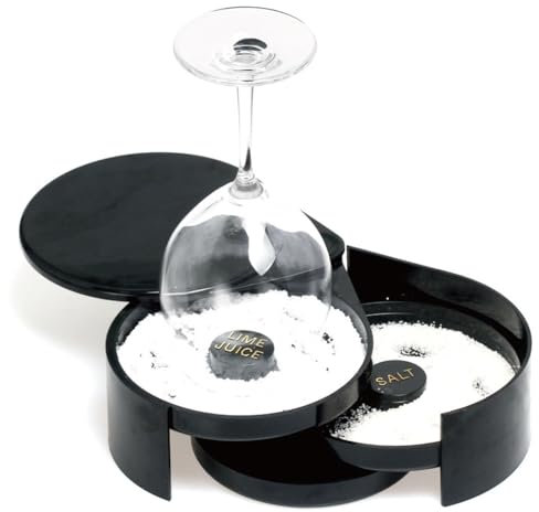 Xusxes Rimmer Cocktail Bordure En Verre à 3 Niveaux Rimmer De Sucre De Sel De Margarita Margarita Salt Rimmer Bar Verre Rimmer Glass Rimmer Convient à l'atmosphère de torréfaction