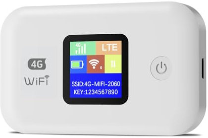 JICICUXI Mobiler WLAN Router,4G Tragbarer WiFi Mobiler Hotspotunterstützt SIM Karten, Mobiles Internet LTE Router bis zu 150 Mbit/S, 3000mAh Akku,ideal für Geschäftsreisen und Urlaub