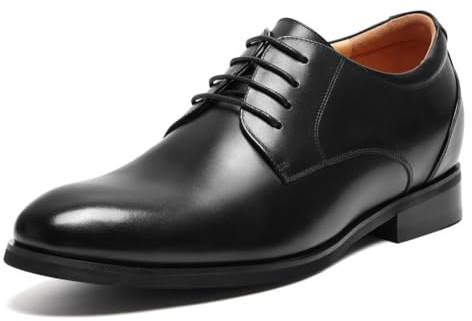 CHAMARIPA Zapatos de Elevación Invisibles para Hombre - apatos de Vestir Formales con +7.5 cm de Aumento de Altura - Oxford y Derby de Piel para Negocios y Oficina DN70H106S 43EU