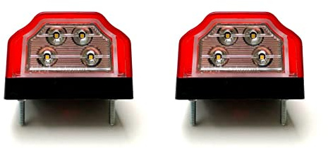 MelTruck® 2 x LED-registreringsskyltsbelysning Skyltbelysning Positionsljus E9 för lastbil, släpvagn, byggmaskiner