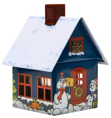 Crottendorfer – rökhus metall inkl. rökelsehållare – för rökelseljus stl. M – mått: 7,2 x 7,8 x 9,8 cm – motiv: Julgran – Made in Germany