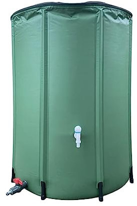 YUNFANG 500L Water Butts With Stand And Tap Garden Barrel Rain Water Collector Rainwater Harvesting Container Large Water Butts Rain Barrel Kit Rain Collector For Garden