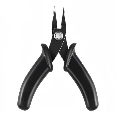 Mini alicates de punta de aguja de 4 pulgadas para hacer joyas, envolver alambre, modelismo, manualidades, herramienta de mano