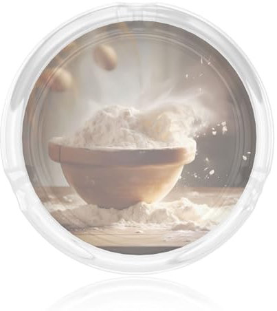 flour Printed glass ashtray - anti-flying ash design, home office desktop decoration