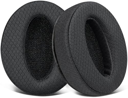 SOULWIT Cuscinetti Auricolari in Tessuto a Rete Ricambio per Sennheiser HD 4.50BT/HD 4.50BTNC/HD4.50SE/HD4.40BT/HD4.30G/HD4.20S/HD458BT/HD 450/HD450BT/HD400S/HD350BT/Adapt 360 (MB 360 UC)/Adapt 361