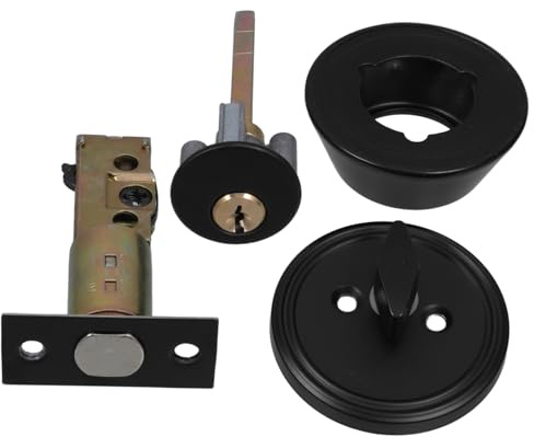 Gadpiparty Hidden Stainless Steel Door Lock Auxiliary Latch Keyed Deadbolt for Doors Concealed Security Lock with Sleek Modern Design for Enhanced Home Safety