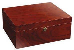 Trieste adorini Humidor - Deluxe, jusqu'à 75 cigares, en Bois de Rose et de Bois de cèdre Espagnol, avec Serrure et hygromètre Cheveux précis -Brown-