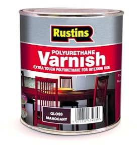 RUSTINS POGM500 500ml Poly Varnish - Gloss Mahogany