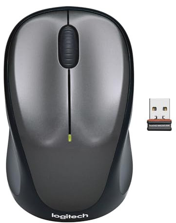 Logitech M235 Kabellose Maus, 2,4 GHz mit USB-Unifying-Empfänger, 1000 DPI Optical Tracking, 12 Monatige Batterielaufzeit, Kompatibel mit PC, Mac, Laptop und Chromebook - Grau